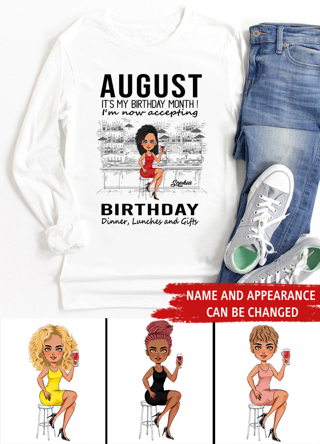 August Birthday Shirt, Custom Birthday Shirt, Queens Born In August, August Birthday Shirts For Woman, August Birthday Gifts