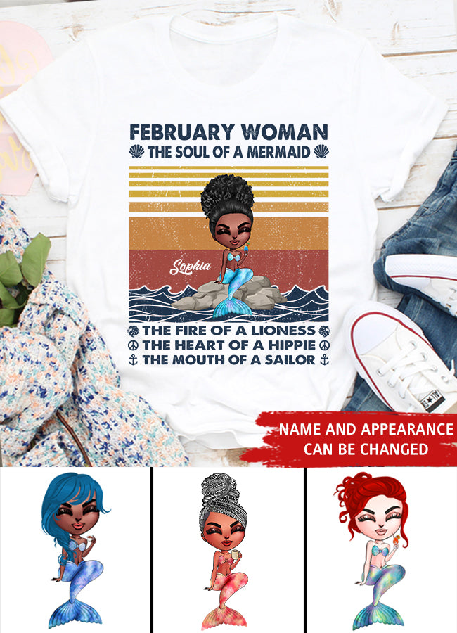 February Birthday Shirt, Custom Birthday Shirt, Queens Born In February, February Birthday Gifts, February shirts for February mermaid, mermaid birthday shirt