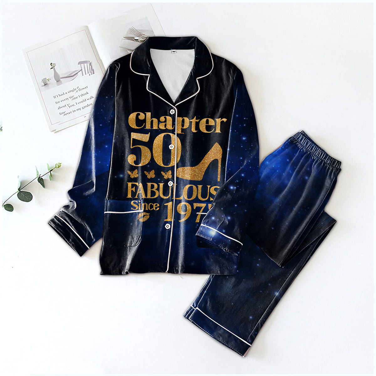 50th Birthday Gifts Ideas 50th Birthday Shirt For Her Back In 1973 Turning 50 Birthday Pajamas 50th Birthday Women&#39;s Pajamas Set For Woman