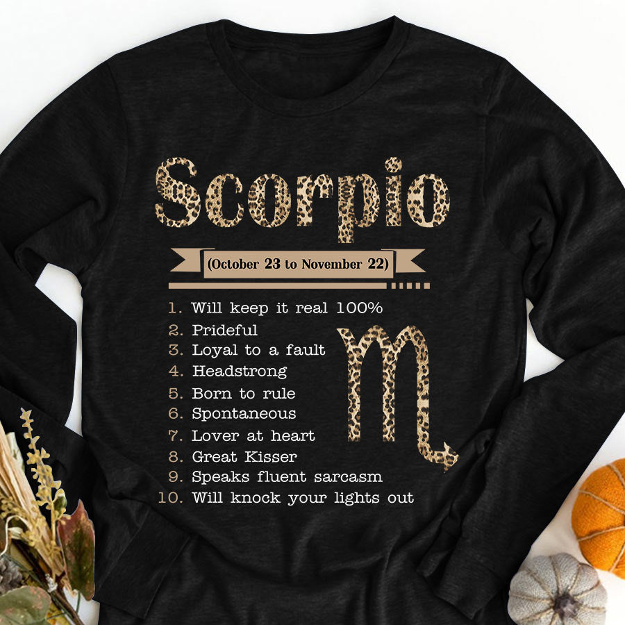 Scorpio Girl, Scorpio Birthday Shirts For Woman, Scorpio Birthday Month, Scorpio Cotton T-Shirt For Her