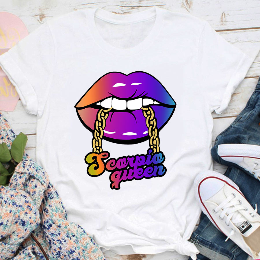Scorpio Girl, Scorpio Birthday Shirts For Woman, Scorpio Birthday Month, Scorpio Cotton T-Shirt For Her