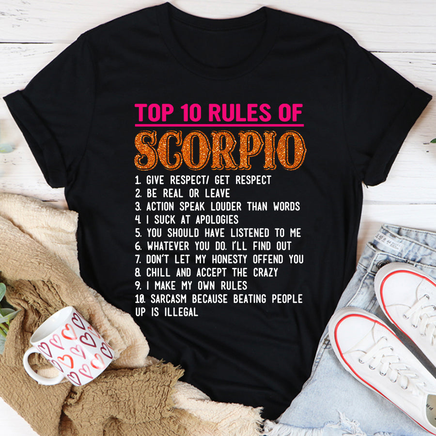 Scorpio Girl, Scorpio Birthday Shirts For Woman, Scorpio Birthday Month, Scorpio Cotton T-Shirt For Her