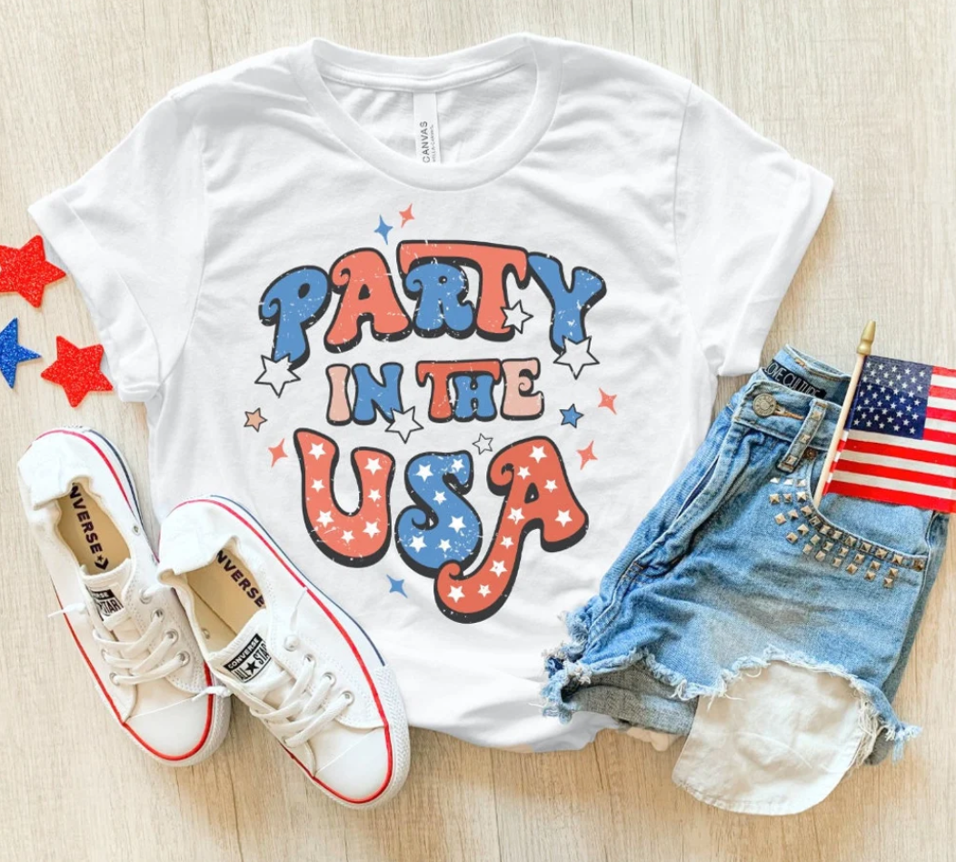 Party In The USA Shirt , 4th of July Shirt, Independence Day Shirt, USA Patriotic Tee, 4th of July Party Shirt,  America Graphic Tee