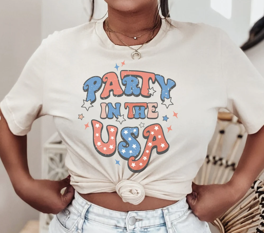 Party In The USA Shirt , 4th of July Shirt, Independence Day Shirt, USA Patriotic Tee, 4th of July Party Shirt,  America Graphic Tee