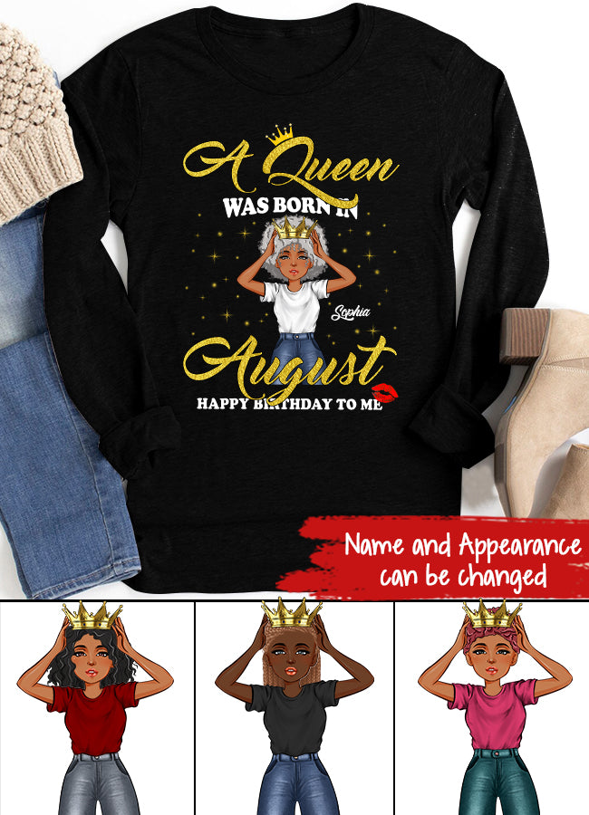 August Birthday Shirt, Custom Birthday Shirt, Queens Born In August, August Birthday Shirts For Woman, August Birthday Gifts