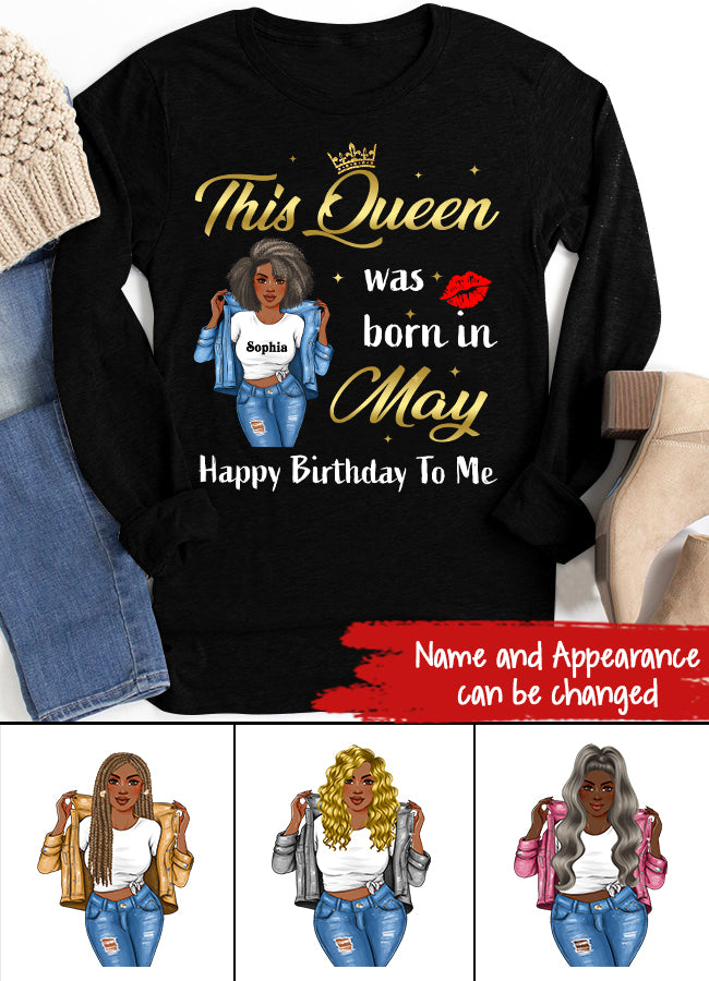 May Birthday Shirt, Custom Birthday Shirt, Queens Born In  May, May Birthday Gifts,  May Birthday Gifts
