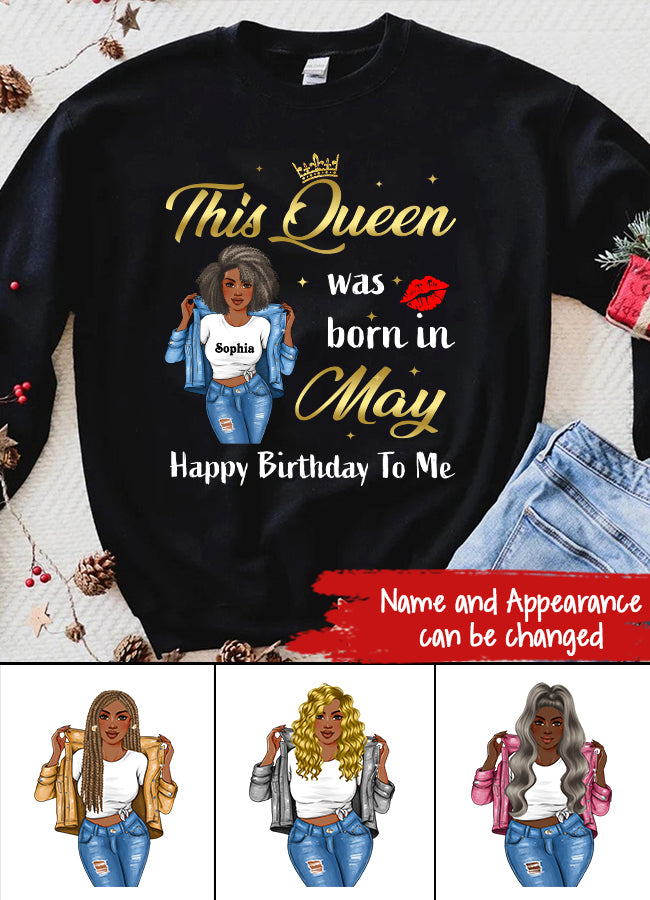 May Birthday Shirt, Custom Birthday Shirt, Queens Born In  May, May Birthday Gifts,  May Birthday Gifts