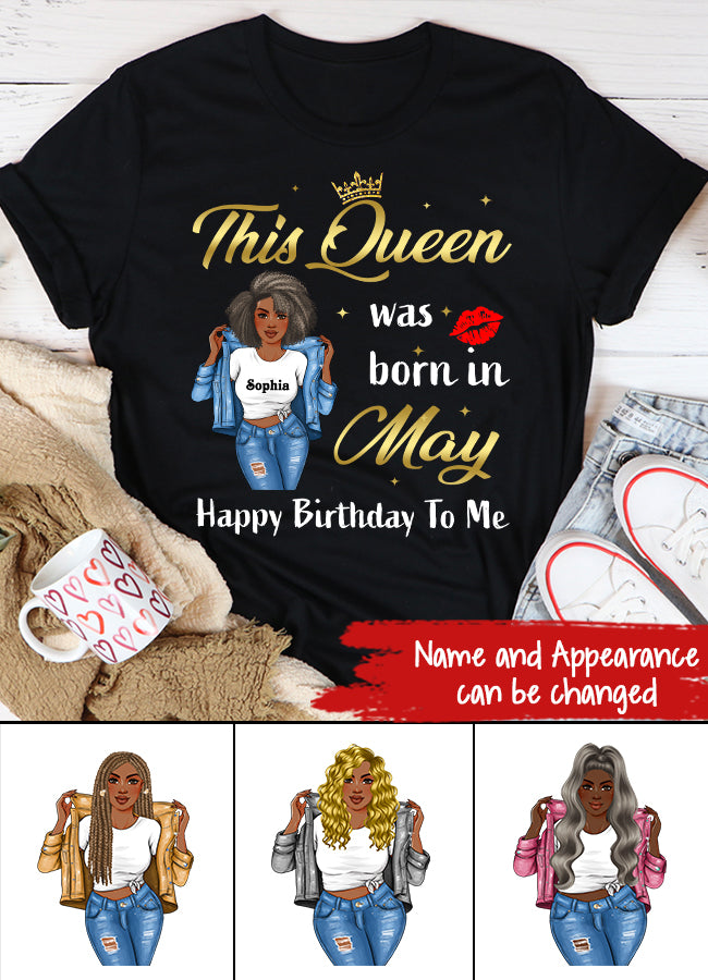 May Birthday Shirt, Custom Birthday Shirt, Queens Born In  May, May Birthday Gifts,  May Birthday Gifts