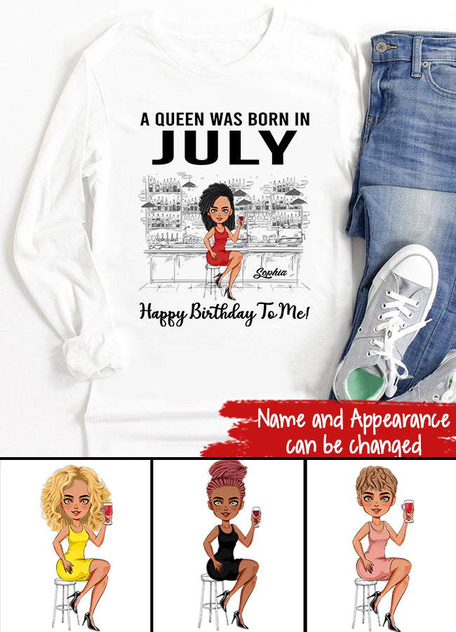July Birthday Shirt, July Queen Custom Birthday Shirt, Queens Born In July, July Birthday Shirts For Woman, July Birthday Gifts