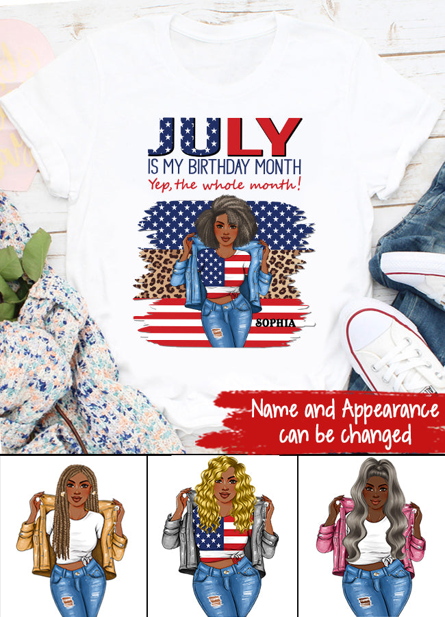 July Birthday Shirt, Custom Independence Shirt, Queens Born In July, July Birthday Gifts, July Shirts For Woman