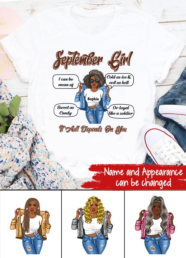 September Birthday Shirt, Custom Birthday Shirt, Queens are Born In September, September Birthday Shirts For Woman, September Birthday Gifts