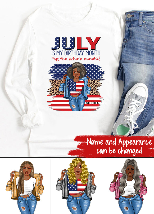 July Birthday Shirt, Custom Independence Shirt, Queens Born In July, July Birthday Gifts, July Shirts For Woman