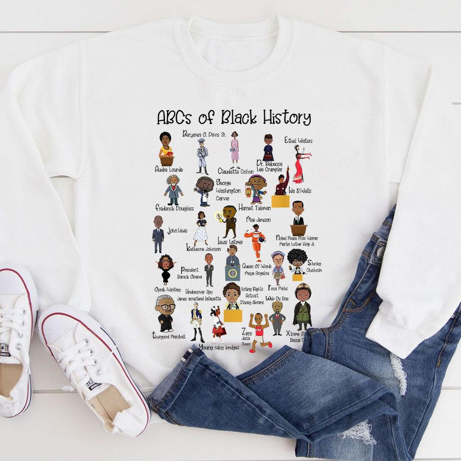 ABCs Of Black History Shirt, Black History Month Shirt, Black History Tee, Black Lives Matter Gift, Black Month Gift