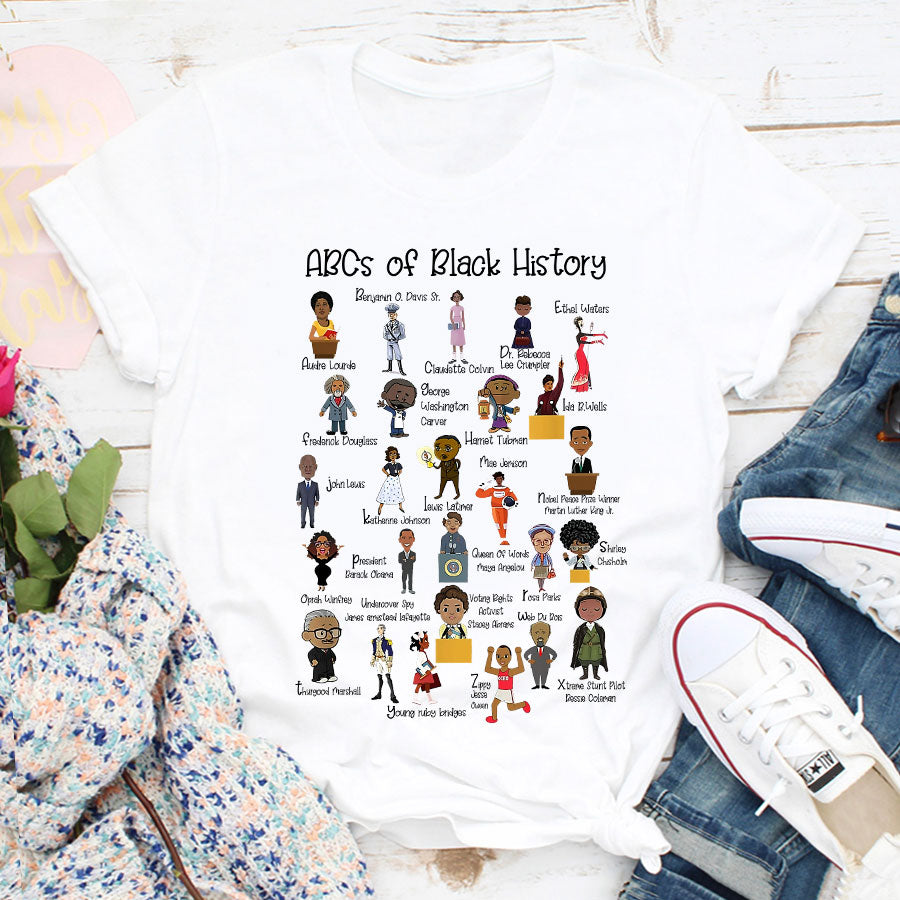 ABCs Of Black History Shirt, Black History Month Shirt, Black History Tee, Black Lives Matter Gift, Black Month Gift