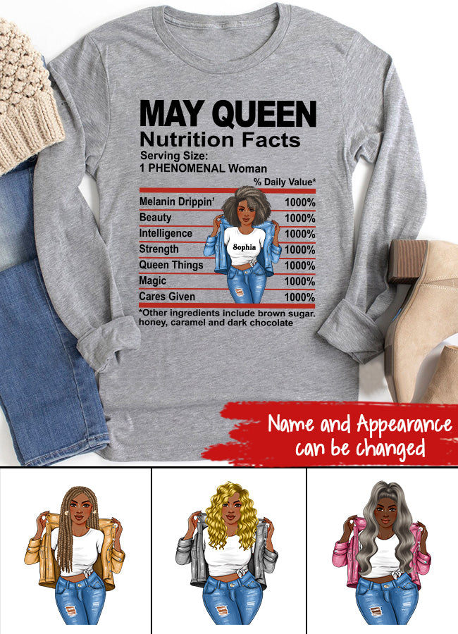 May Birthday Shirt, Custom Birthday Shirt, Queens Born In May, May Birthday Gifts, May Shirts For Woman