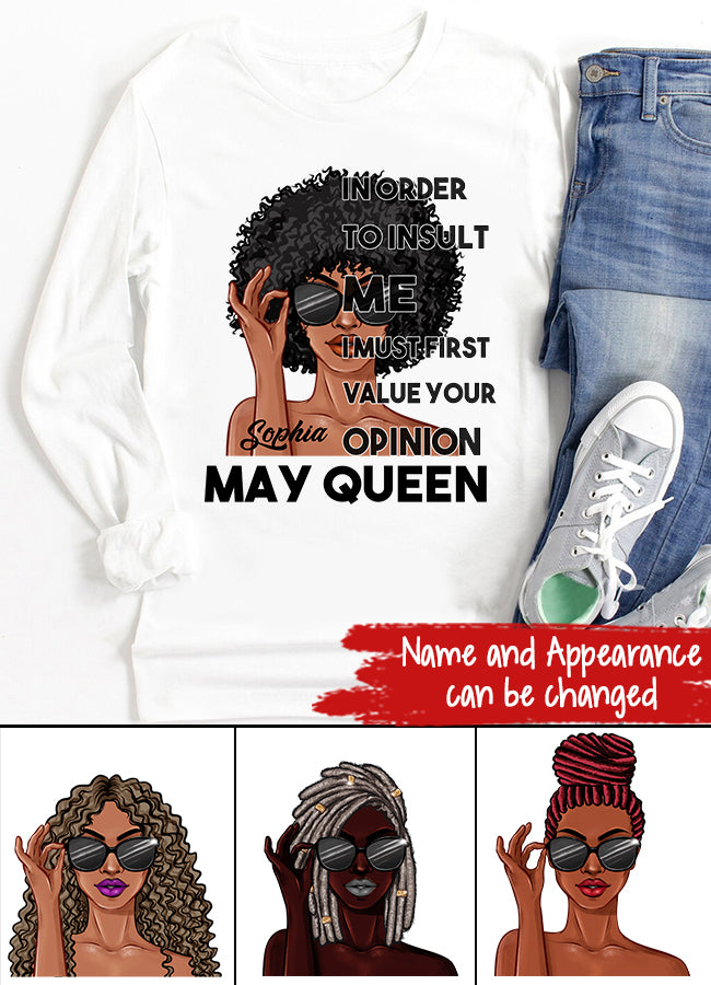 May Birthday Shirt, Custom Birthday Shirt, Queens Born In May, May Birthday Gifts, May Shirts For Woman