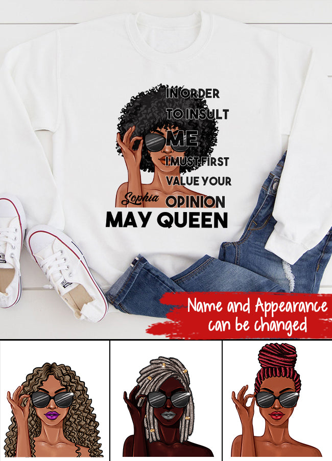 May Birthday Shirt, Custom Birthday Shirt, Queens Born In May, May Birthday Gifts, May Shirts For Woman
