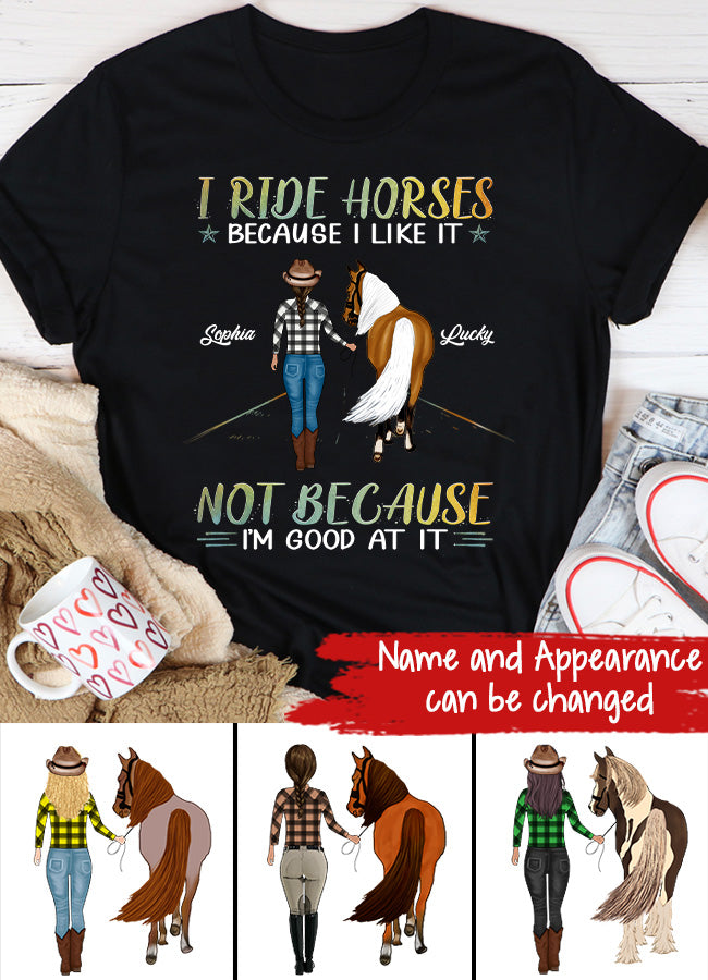 Personalized Horse Shirt, Horse Riding Shirts, Horse Rider Gift , Gifts For Horseback Riders , Horse Shirts For Women , Gifts For Horse Lovers