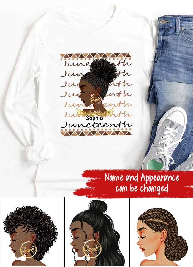Personalized Shirt - Juneteenth T Shirt, Black Women&#39;s Juneteenth t shirt, Juneteenth shirt ideas, Black History Gift For Black Woman
