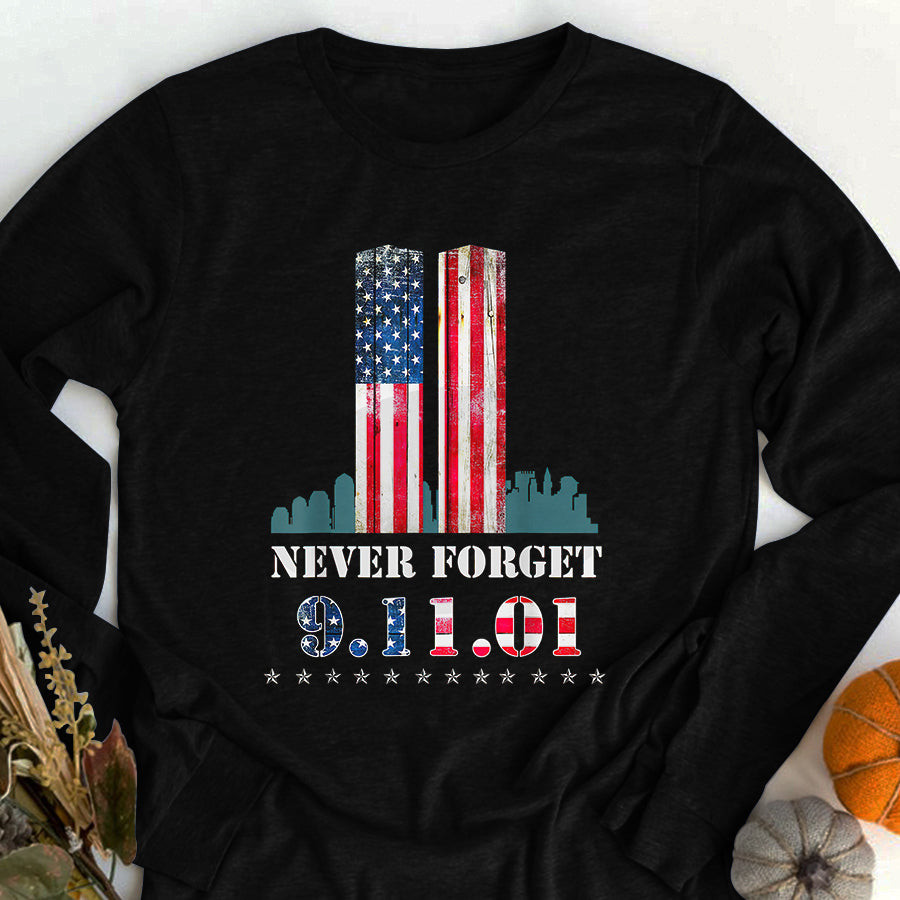 Patriot Day 2022 Shirt 911 Memorial Shirts Never Forget Patriotic 911 American Flag T-Shirt