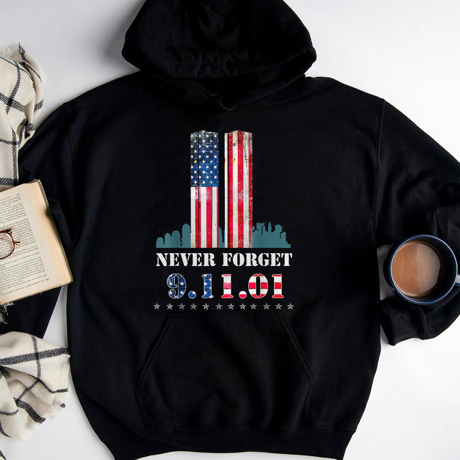 Patriot Day 2022 Shirt 911 Memorial Shirts Never Forget Patriotic 911 American Flag T-Shirt