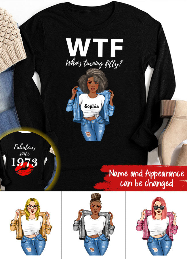 Chapter 50, Fabulous Since 1973 50th Birthday Unique T Shirt For Woman, Her Gifts For 50 Years Old , Turning 50 Birthday Cotton Shirt