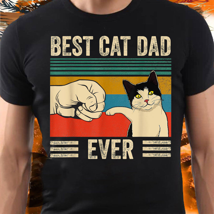 Best cat Dad ever Cat T Shirt, Funny Shits, Cat Lover Gift, Pet Gift, gift for dad, Cotton shirt for men