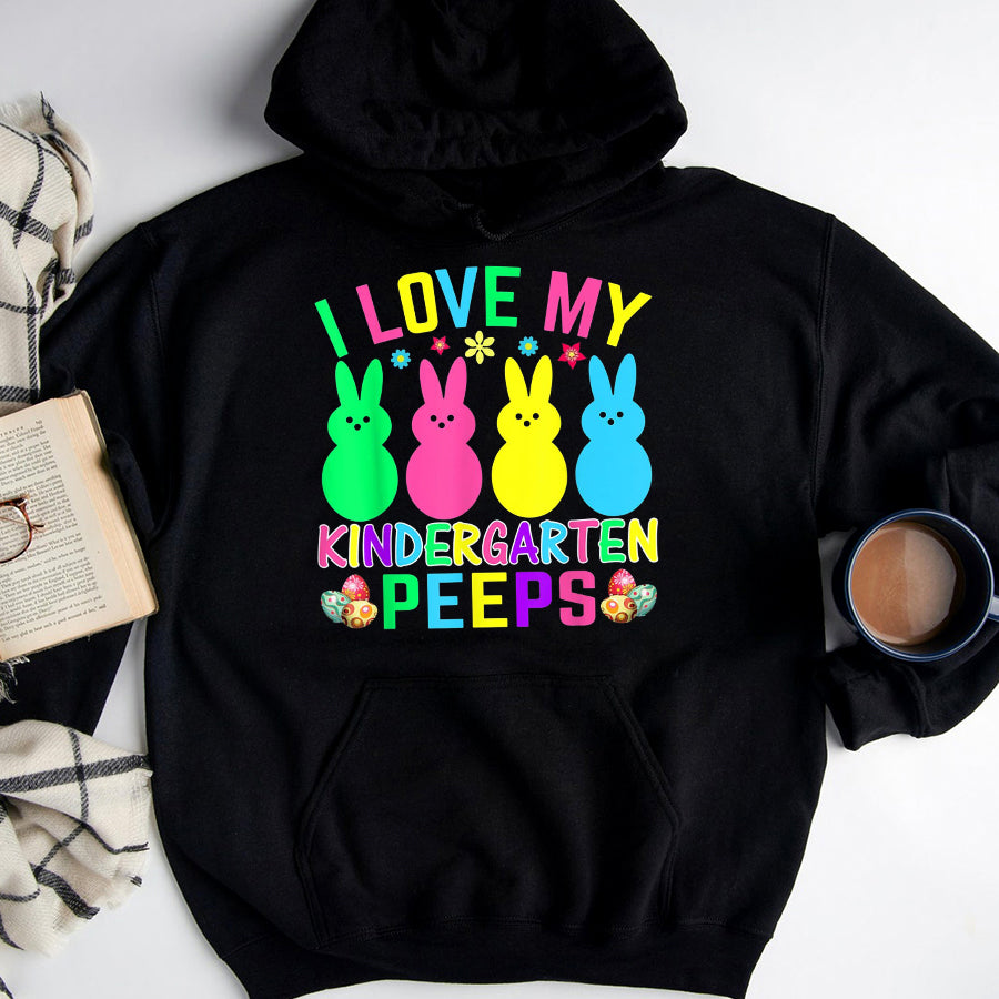 Easter Shirt I Love My Kindergarten Easter Eggs Happy Easter Day T-Shirt Funny Easter Gift