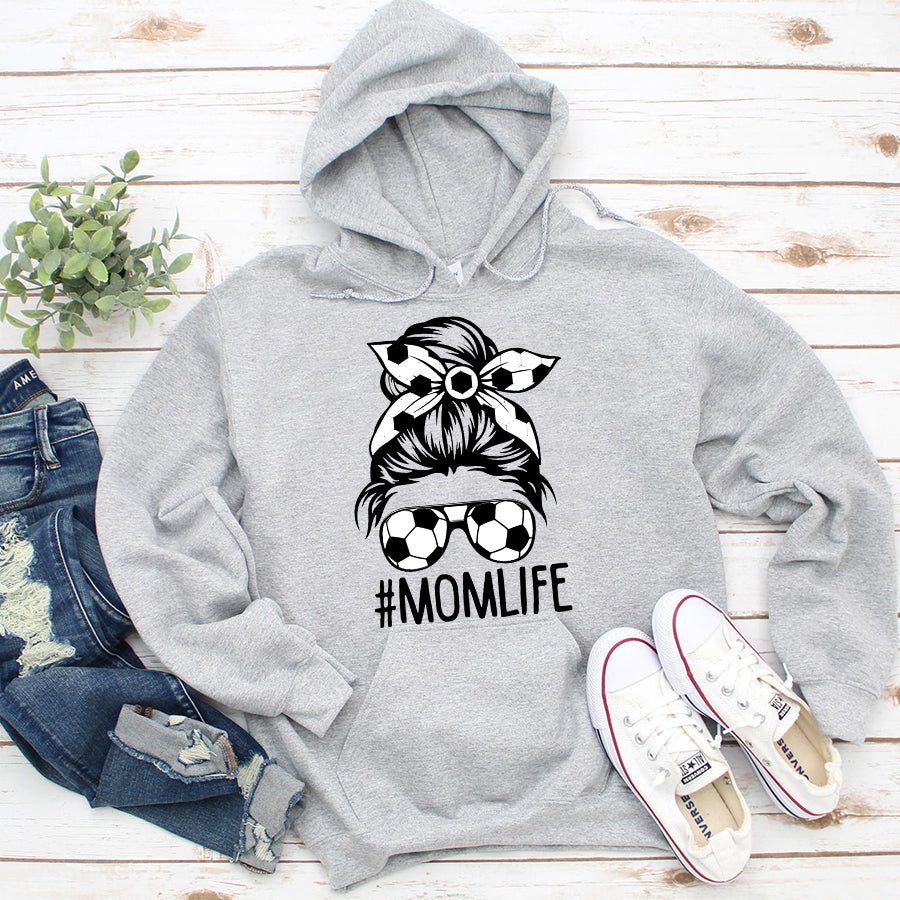 Soccer Mom Shirt Womens Dy Mom Life Soccer Lover Mothers Day Messy Bun T-Shirt Mother Day Shirts