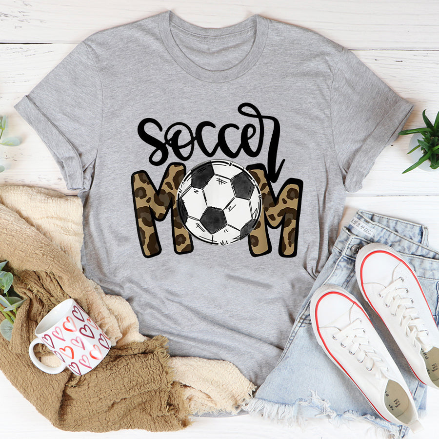 Soccer Mom Shirt Soccer Mom Leopard Funny Soccer Mom Mother&#39;s Day 2022 T-Shirt Mother Day Shirts