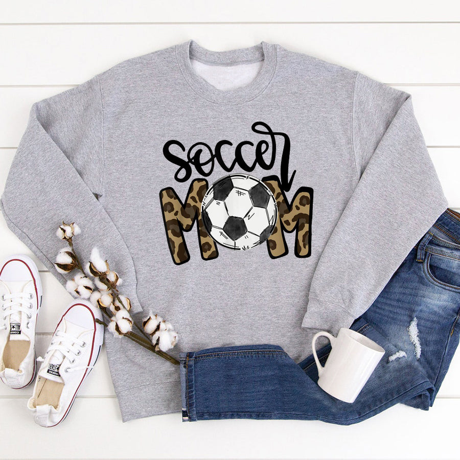Soccer Mom Shirt Soccer Mom Leopard Funny Soccer Mom Mother&#39;s Day 2022 T-Shirt Mother Day Shirts