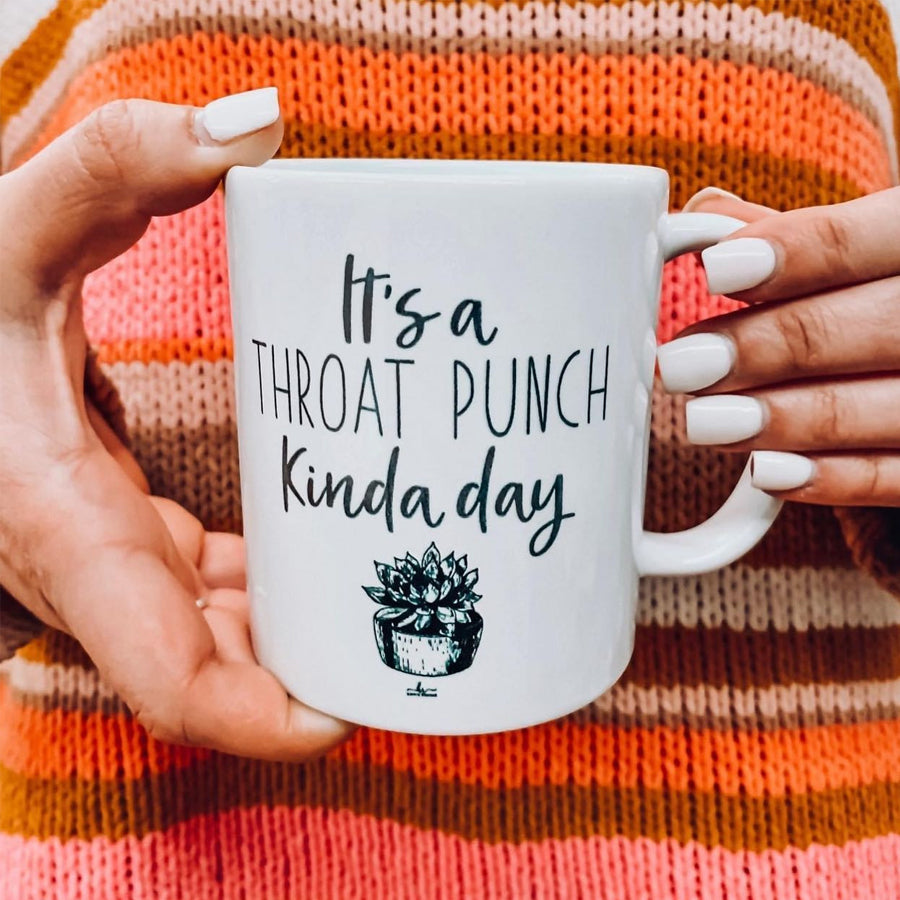 It&#39;s a throat punch kinda day Hippie mug, hippie mug gift, hippie coffee mug, Hippie flower Mug, Great Gift For Women, Coffee Cups