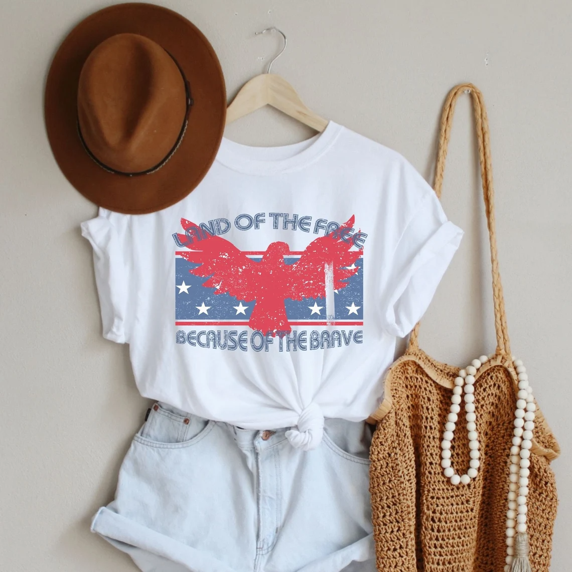 USA Shirt, Land of the Free Because of the Brave Tshirt, Patriotic Shirt Fourth of July Shirt, America Shirt 4th of July, Memorial Day Shirt