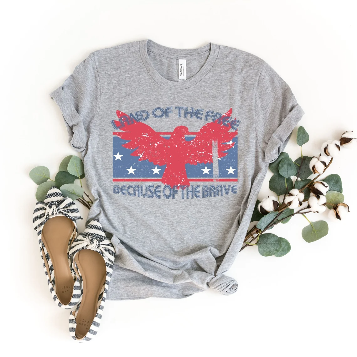 USA Shirt, Land of the Free Because of the Brave Tshirt, Patriotic Shirt Fourth of July Shirt, America Shirt 4th of July, Memorial Day Shirt
