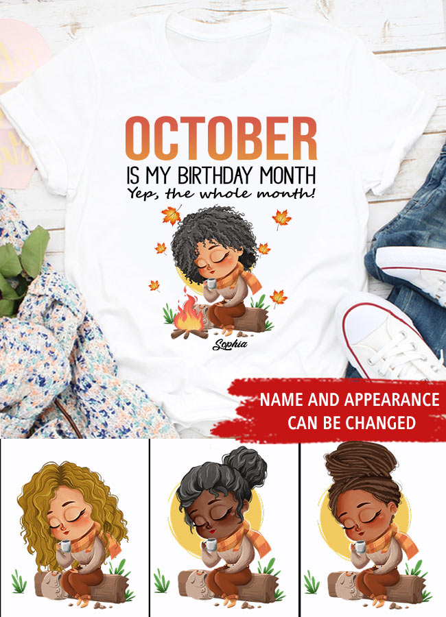 October Birthday Shirt, Custom Birthday Shirt, Queens are Born In October, October Birthday Shirts For Woman, October Birthday Gifts