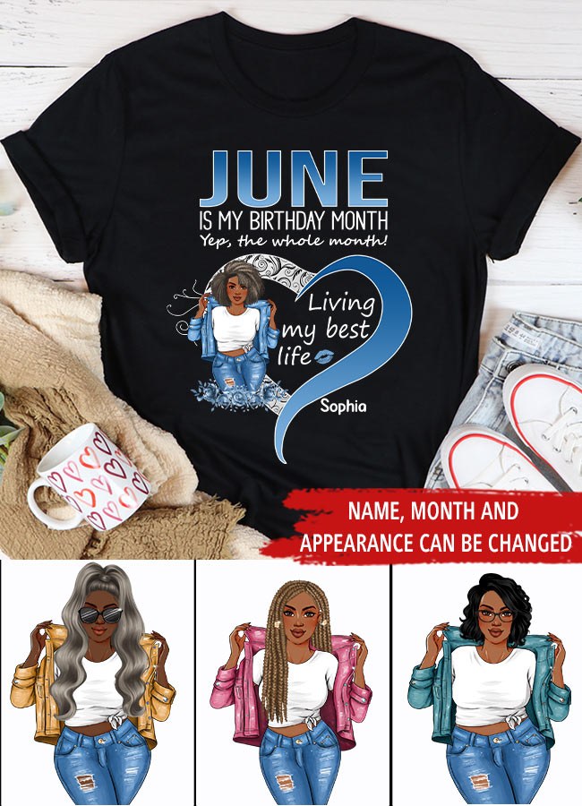 June Birthday Shirt, Custom Birthday Shirt, Queens was Born In June, June Birthday Shirts For Woman, June Birthday Gifts