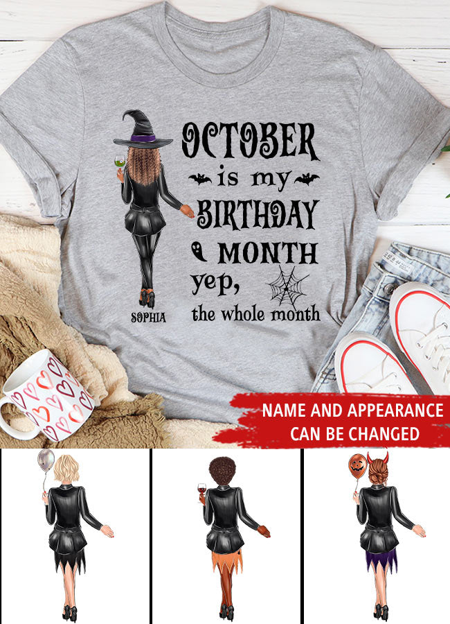 October Birthday Shirt, Custom Birthday Shirt, Queens are Born In October, October Birthday Shirts For Woman, October Birthday Gifts, Halloween shirt