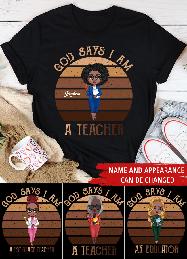 Teacher Mode Shirt, Gift For Teacher, Teacher Shirts, Teaching Shirt, Teacher Gift, God Says I Am A Teacher , All Day Every Day