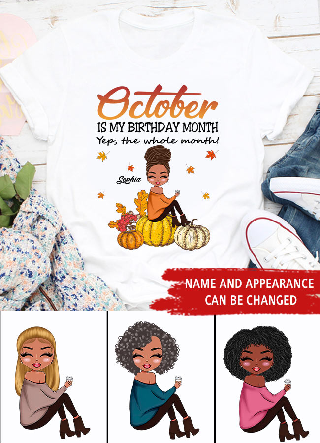 October Birthday Shirt, Custom Birthday Shirt, Queens are Born In October, October Birthday Shirts For Woman, October Birthday Gifts