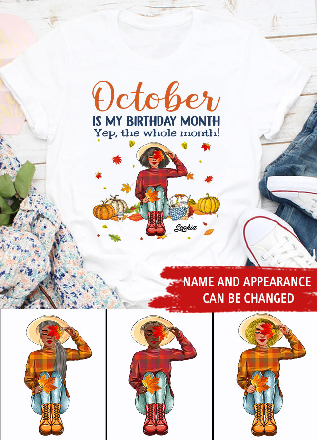 October Birthday Shirt, Custom Birthday Shirt, Queens are Born In October, October Birthday Shirts For Woman, October Birthday Gifts