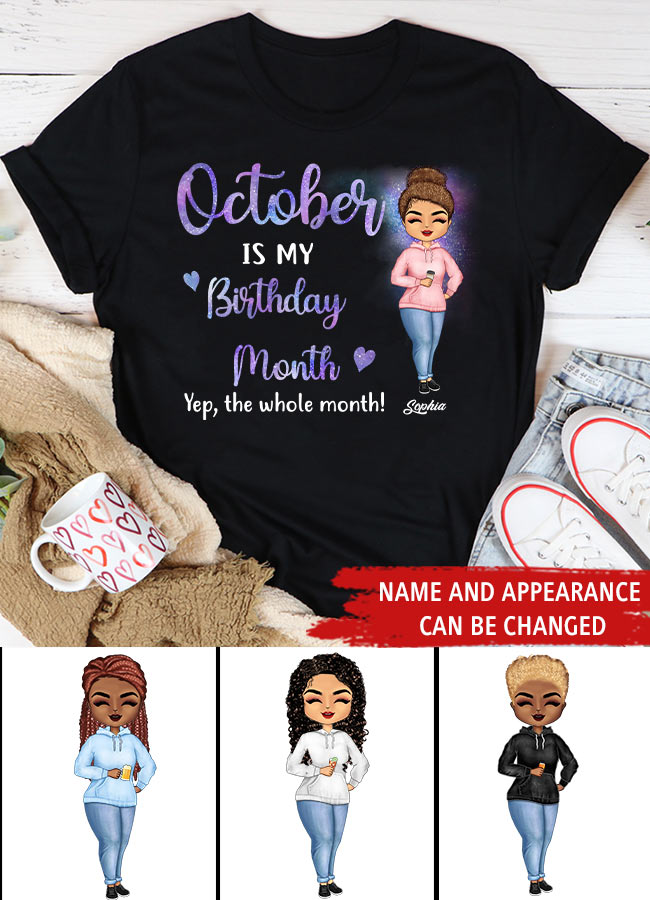 October Birthday Shirt, Custom Birthday Shirt, Queens Born In October, October Birthday Shirts For Woman, October Birthday Gifts
