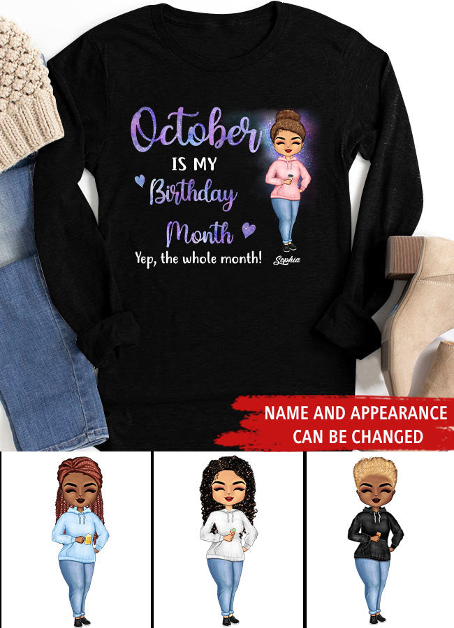 October Birthday Shirt, Custom Birthday Shirt, Queens Born In October, October Birthday Shirts For Woman, October Birthday Gifts