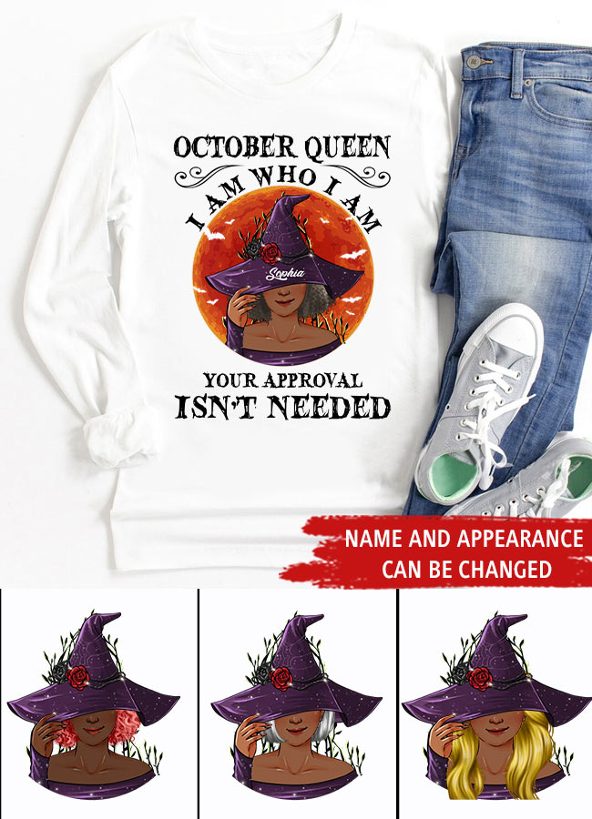 October Birthday Shirt, Custom Birthday Shirt, Queens are Born In October, October Birthday Shirts For Woman, October Birthday Gifts, Personalized Halloween, Custom halloween shirts, Personalized Halloween Gifts