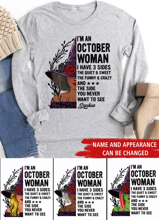 October Birthday Shirt, Custom Birthday Shirt, Queens are Born In October, October Birthday Shirts For Woman, October Birthday Gifts, Personalized Halloween, custom halloween shirts, personalized halloween gifts
