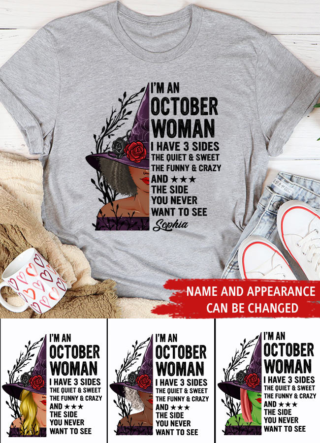 October Birthday Shirt, Custom Birthday Shirt, Queens are Born In October, October Birthday Shirts For Woman, October Birthday Gifts, Personalized Halloween, custom halloween shirts, personalized halloween gifts