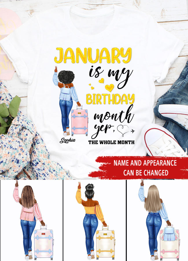 January Birthday Shirt, Custom Birthday Shirt, Queens Are Born In January, January Birthday Shirts For Woman, January Birthday Gifts