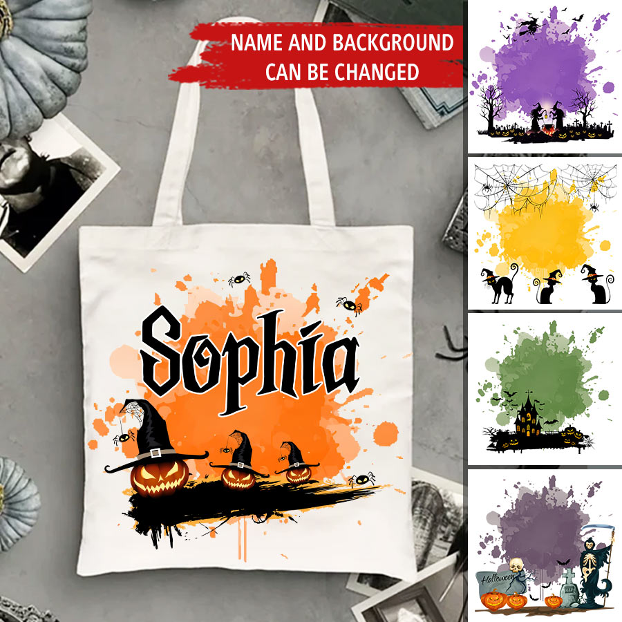 Personalized Tote Bag , Halloween Gift, Halloween Tote Bag, Halloween Tote, Pumpkin Tote Bag, Gift for Kids , Gift for Woman