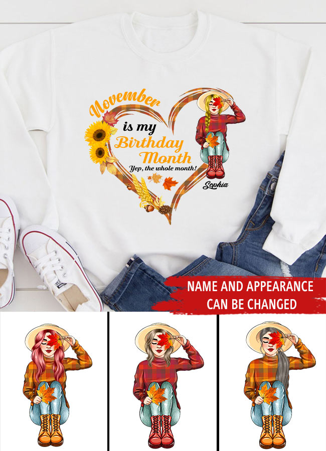 November Birthday Shirt, Custom Birthday Shirt, November Birthday Shirts For Woman, November Birthday Gifts