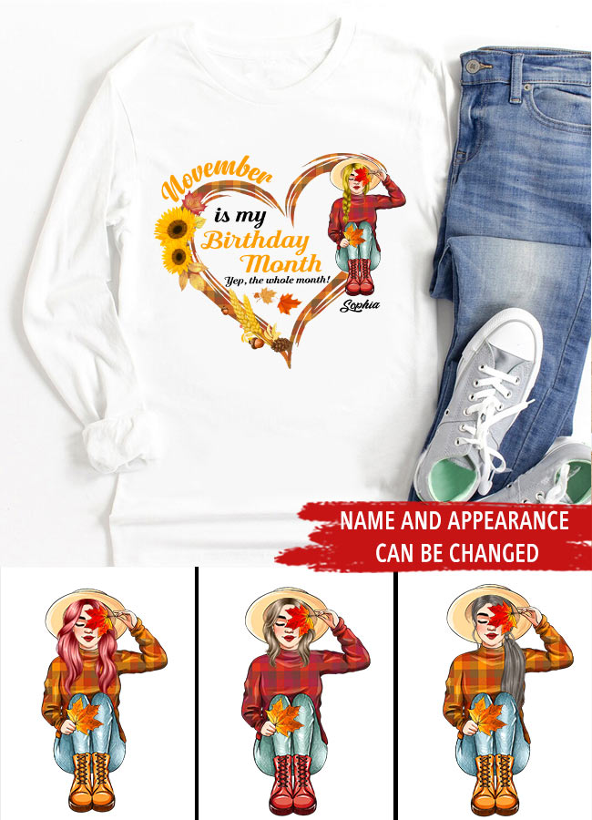 November Birthday Shirt, Custom Birthday Shirt, November Birthday Shirts For Woman, November Birthday Gifts