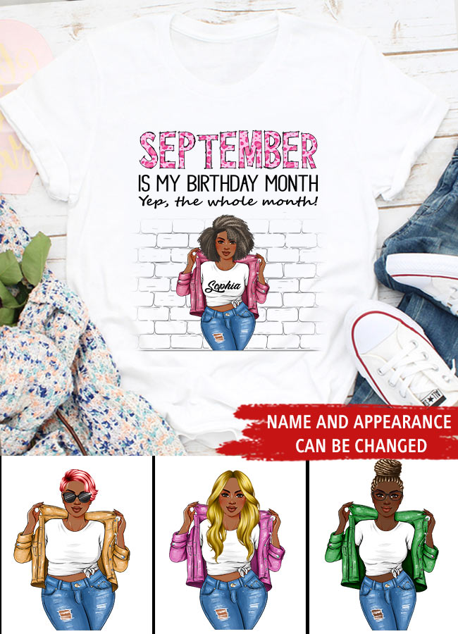 September Birthday Shirt, Custom Birthday Shirt, Queens are Born In September, September Birthday Shirts For Woman, September Birthday Gifts